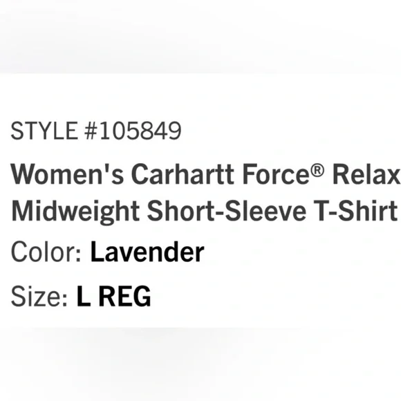 Women’s Carhartt Force Relaxed Fit T - Picture 3 of 15